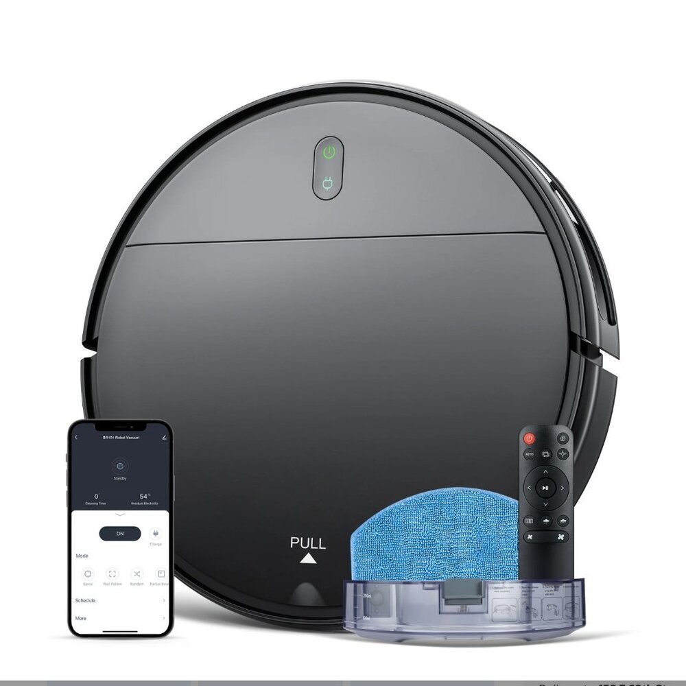 ONSON Robot Vacuum Cleaner, 2 in 1 Mop Combo for Pet Hair, Hard Floor